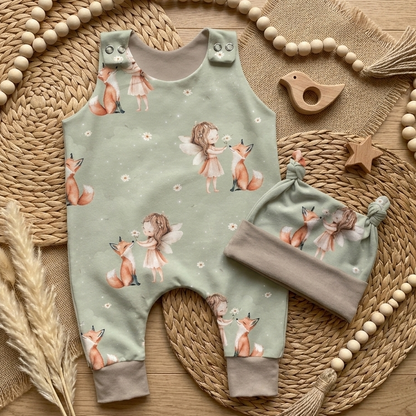 Baby Strampler Kleine Waldfee Set | handgenäht | Gr. 56–80
