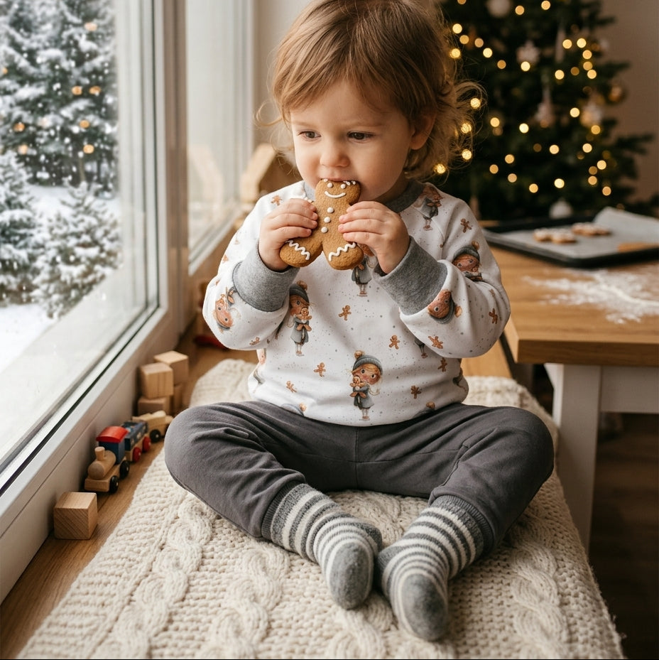 Kinderpullover Weihnachten „Lebkuchenliebe" Girl Edition – French Terry
