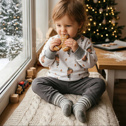 Kinderpullover Weihnachten „Lebkuchenliebe" Girl Edition – French Terry