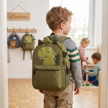Rucksack Nähpanel für Kinder – Dino Motiv Panel für DIY Kinderrucksack