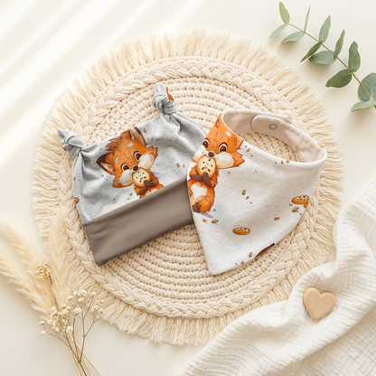 Pumphose Baby Fuchs handgenäht | French Terry Set personalisiert