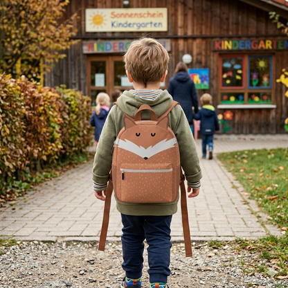Rucksack Nähpanel für Kinder – Fuchs Motiv Panel für DIY Kinderrucksack