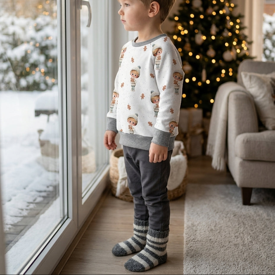 Kinderpullover Weihnachten „Lebkuchenliebe" Boy Edition - French Terry