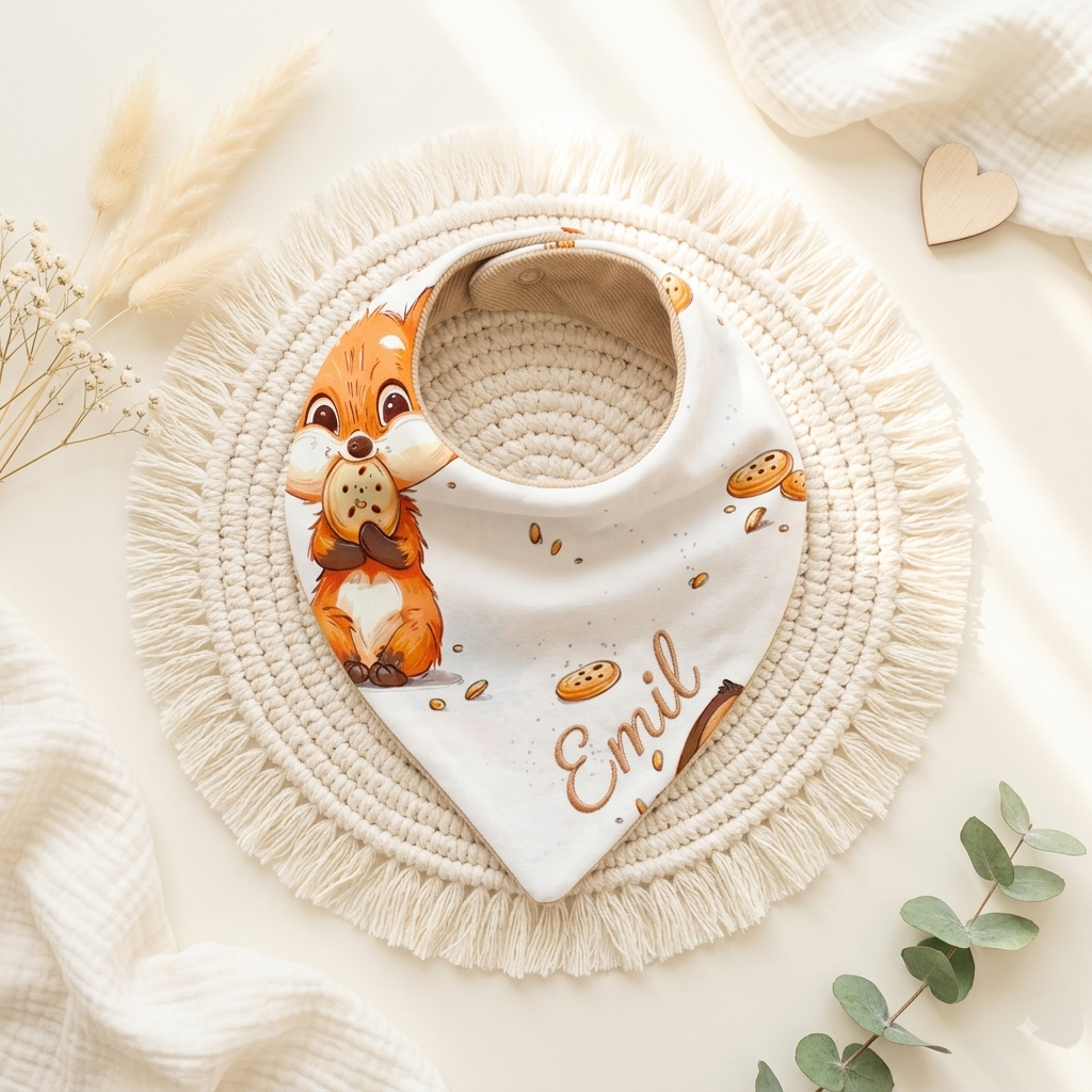 Pumphose Baby Fuchs handgenäht | French Terry Set personalisiert