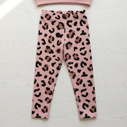 Leo Set Kinder – Pullover & Leggins in Rosé | handmade