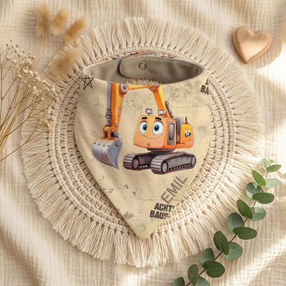Pumphose Baby "Achtung Baustelle" handgenäht |  Set personalisiert