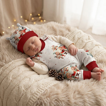 Baby Strampler Weihnachtsfreunde | handgenäht | Gr. 56–80