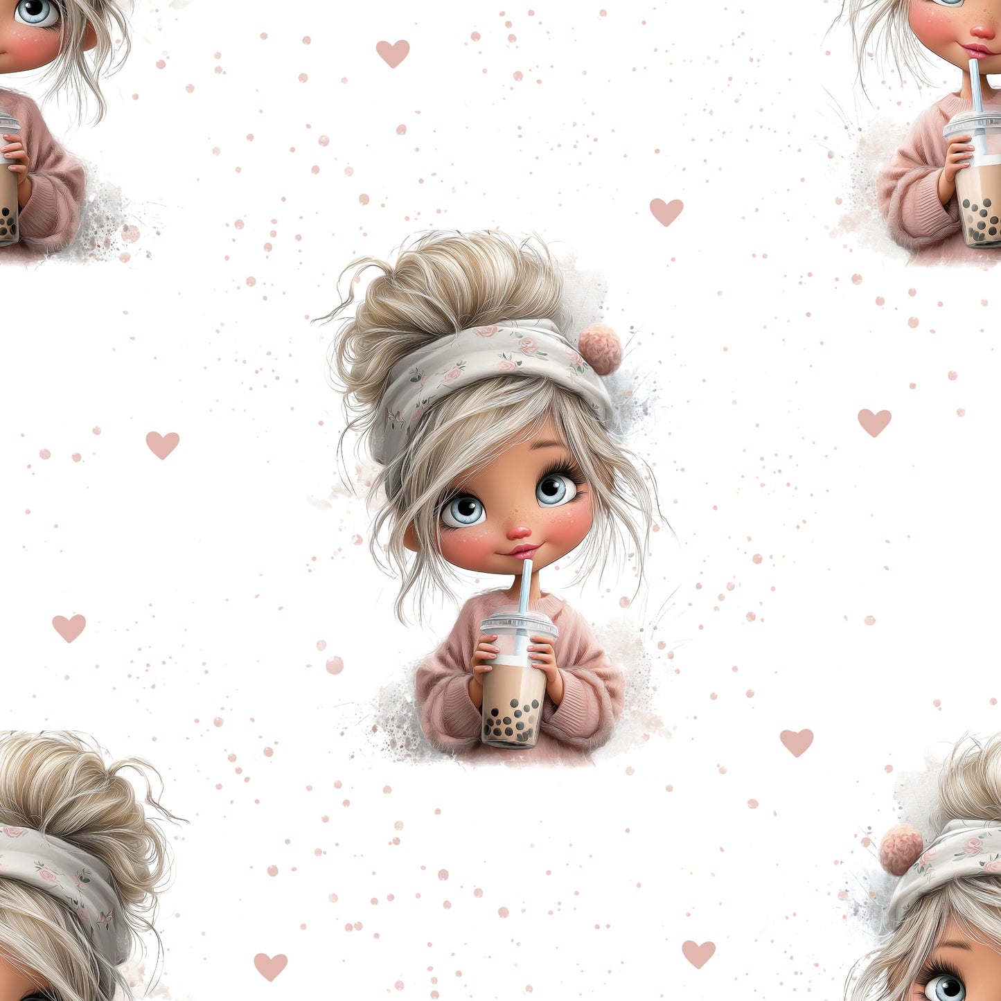Bubble Babe | Mädchen Stoff Meterware | Kinderstoff