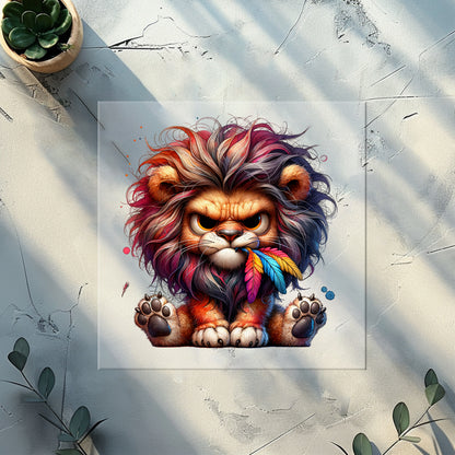 Roar and Grumble Glitzer Bügelbild – DTF Transfer Tier Kinderkleidung Handmade by Kati