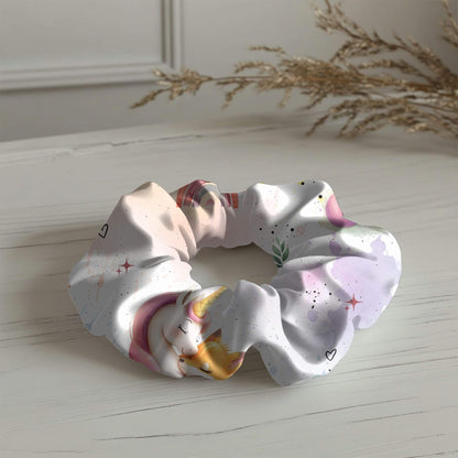 Handmade Scrunchie Haargummi Einhorn – handgemacht Mädchen Haarschmuck Handmade by Kati