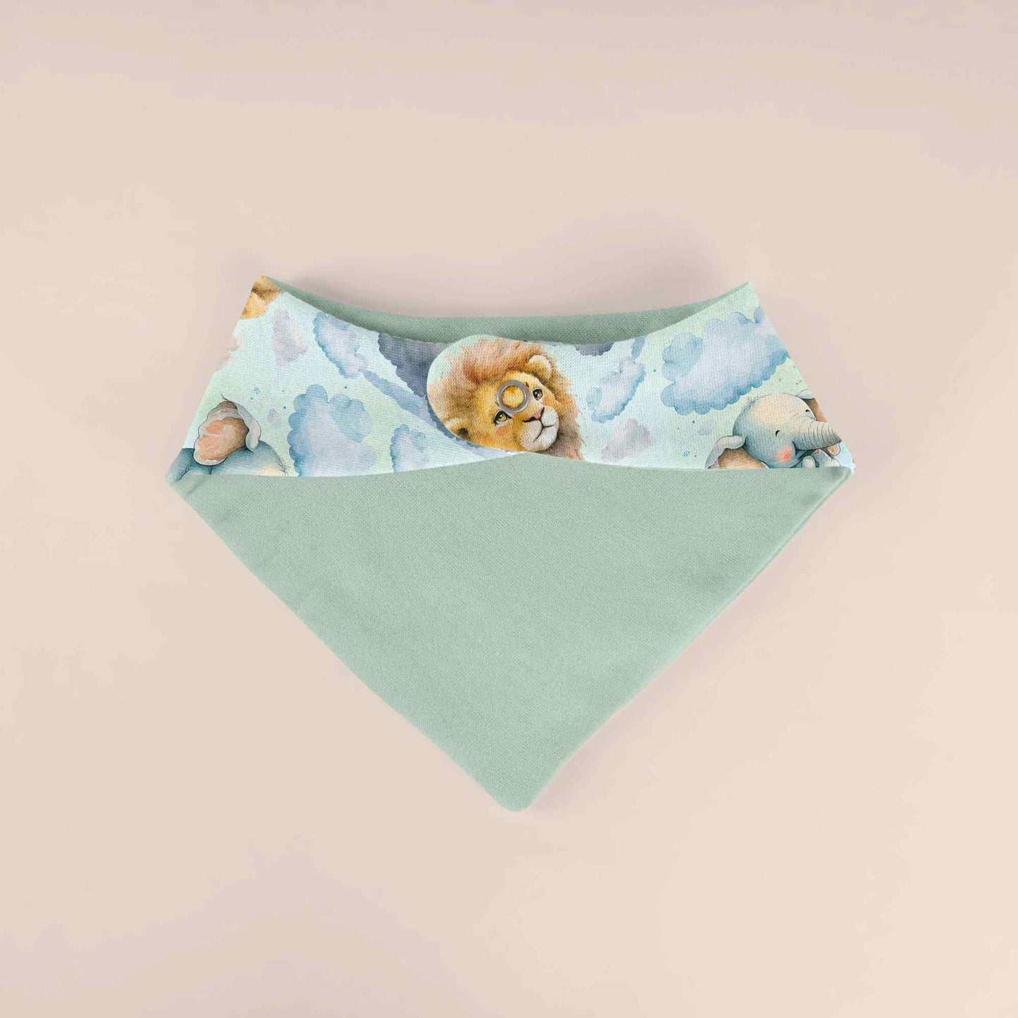 Baby Lätzchen Safari Träume mint handgemacht – Halstuch personalisiert Geschenk