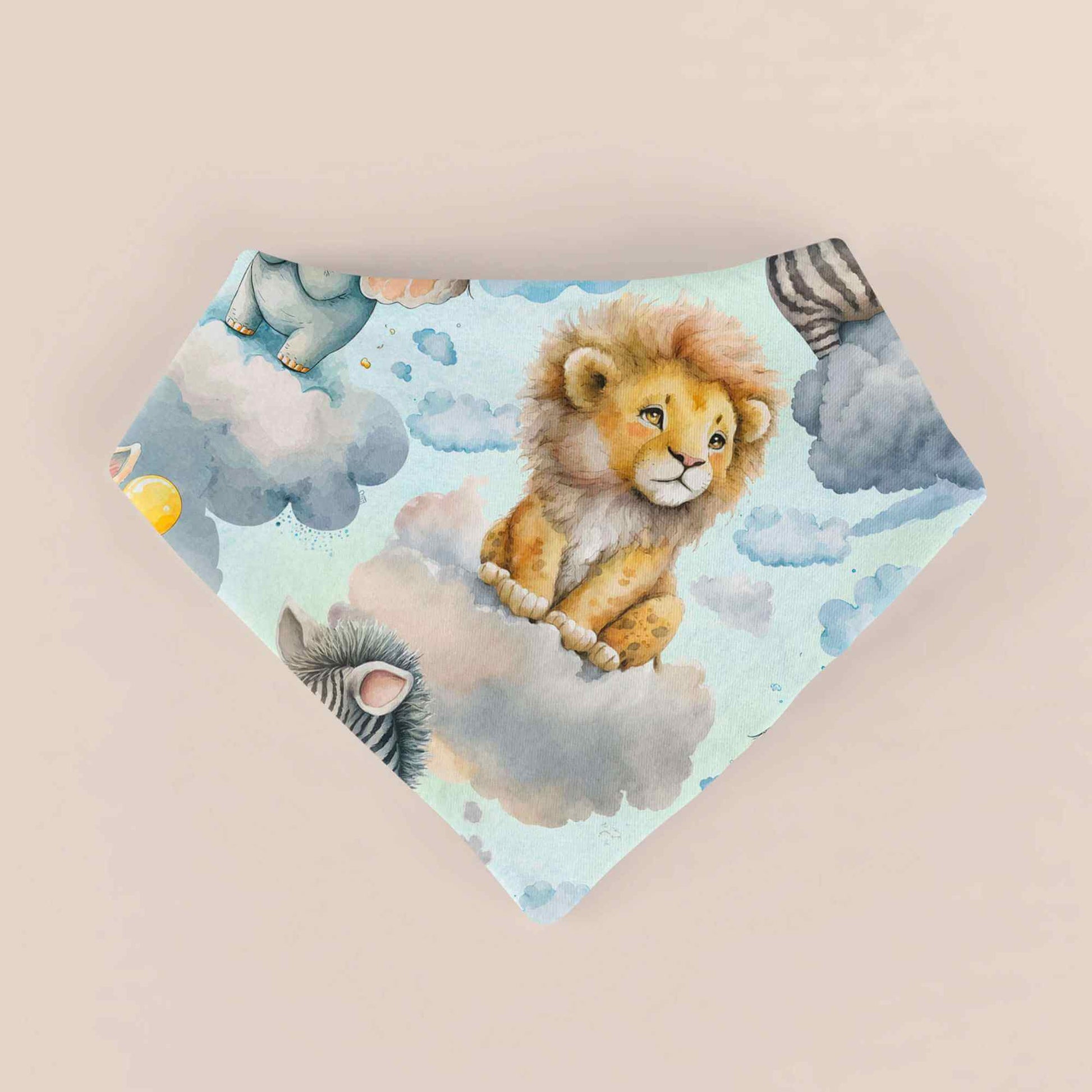 Baby Halstuch Safari Träume mint handgemacht personalisierbar – Handmade by Kati