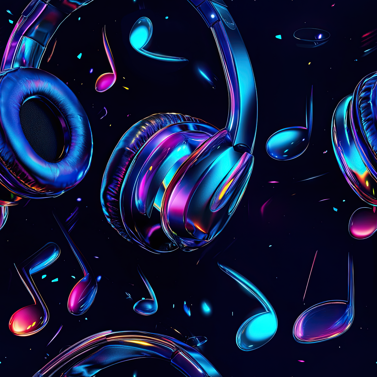 Neon Beats | Musik Stoff Meterware | Kinderstoff