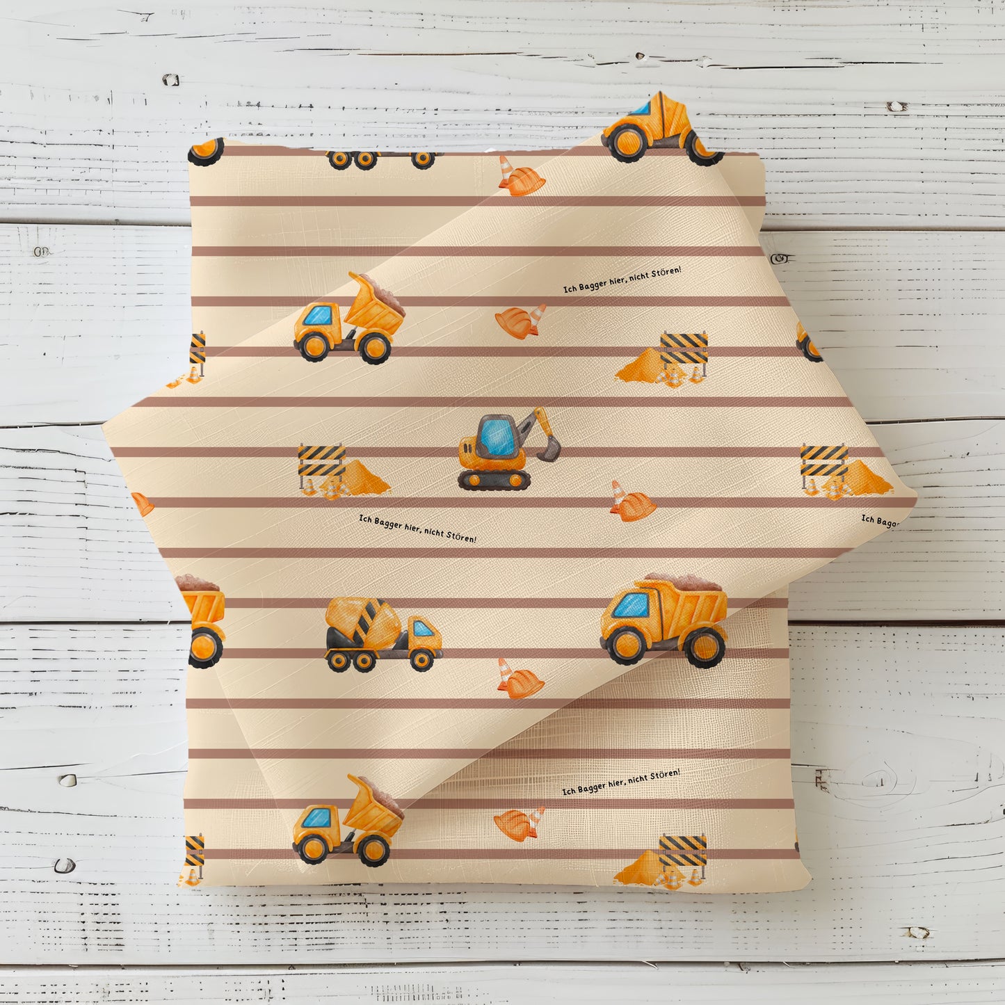 Children's Jersey Fabric by the Meter "Excavator"