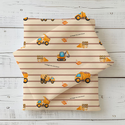 Children's Jersey Fabric by the Meter "Excavator"