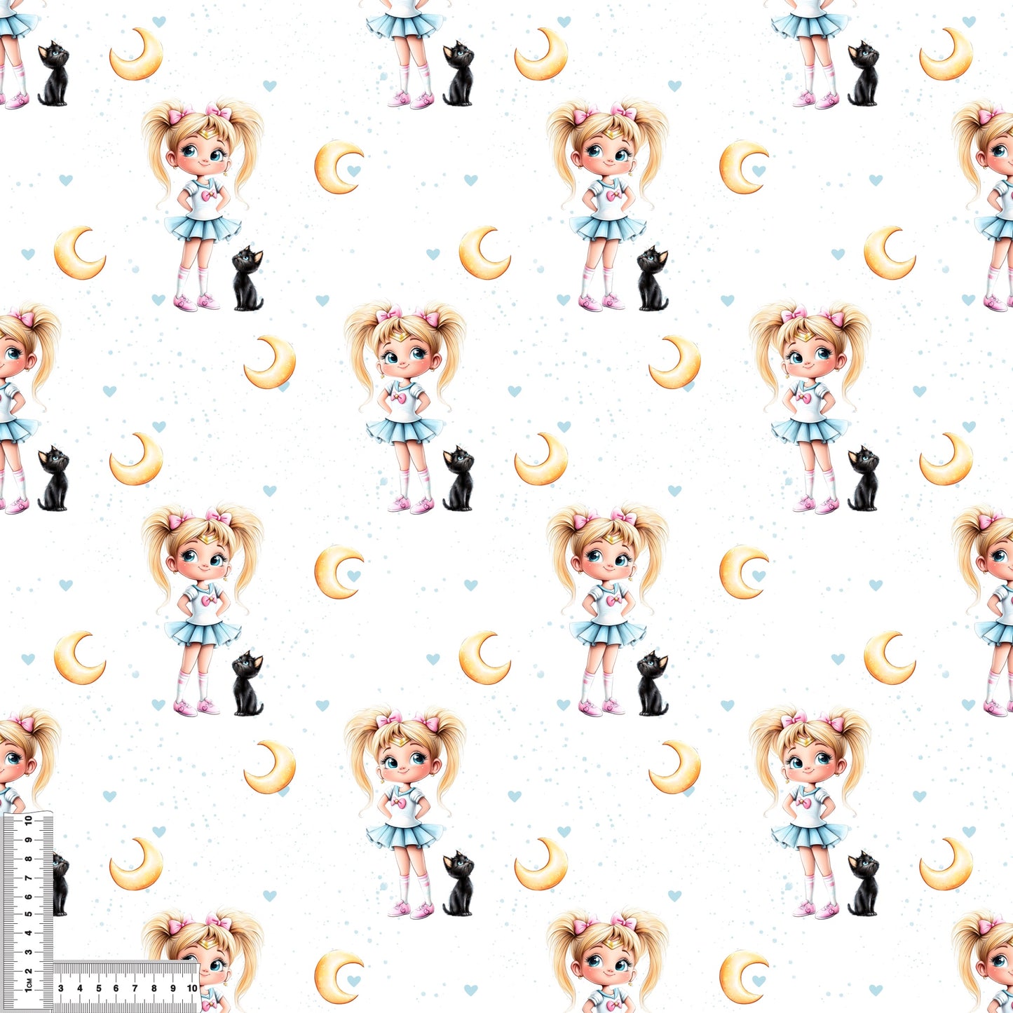 Moon Girl | Anime Fabric by the Meter | Jersey Children's Fabric