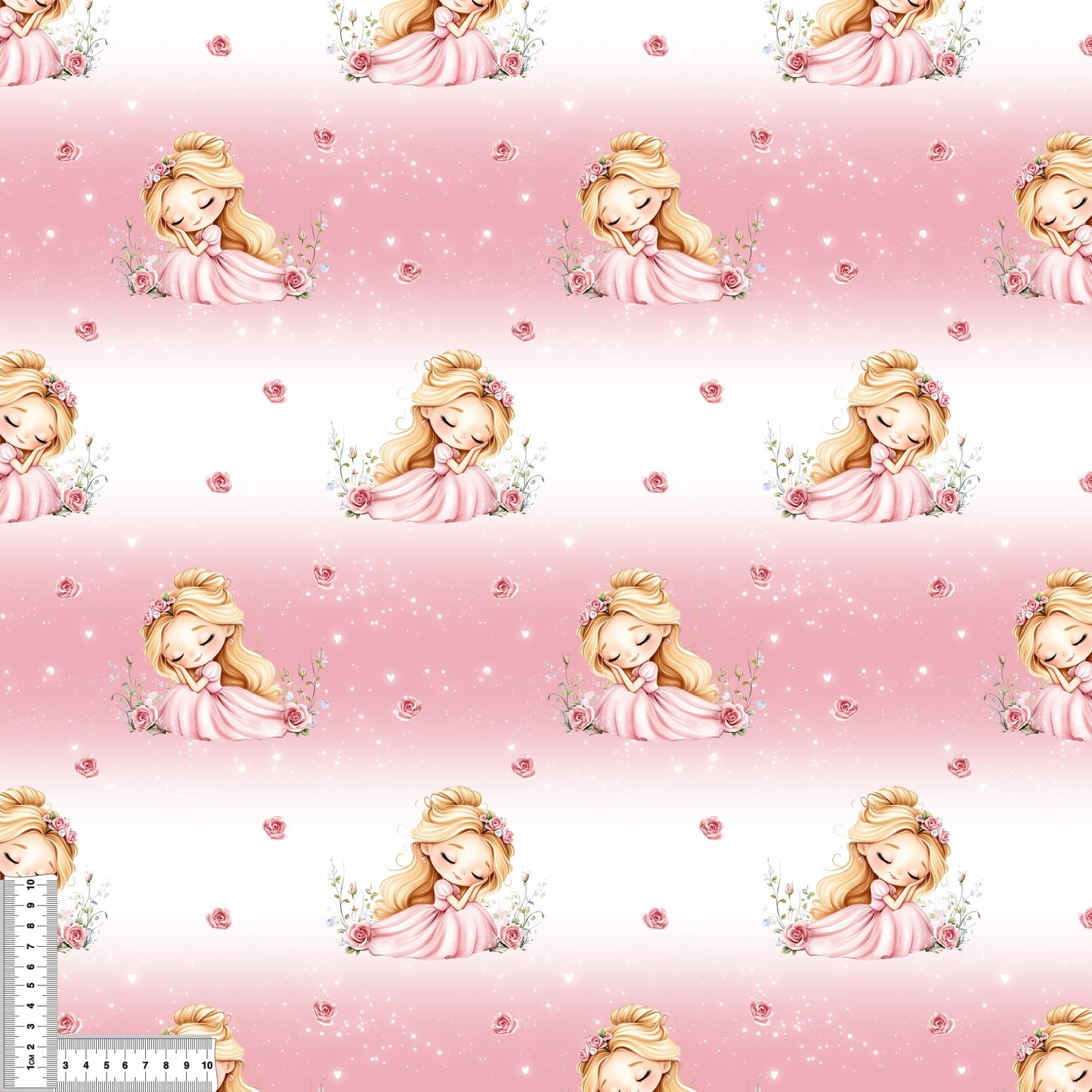 Sleeping Rose Kinderstoff French Terry Meterware – Märchen Rosen Motiv Nähprojekt