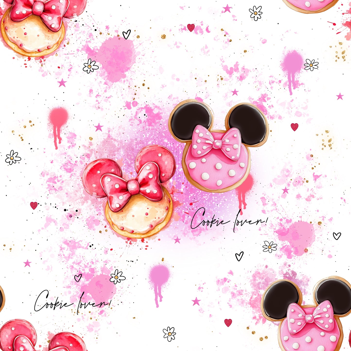 Cookie Lover Gebäck Kinderstoff Meterware – Kekse Jersey French Terry Handmade by Kati
