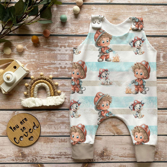 Kleine Feuerwehrhelden | Feuerwehr Stoff Meterwre | Kinderstoff