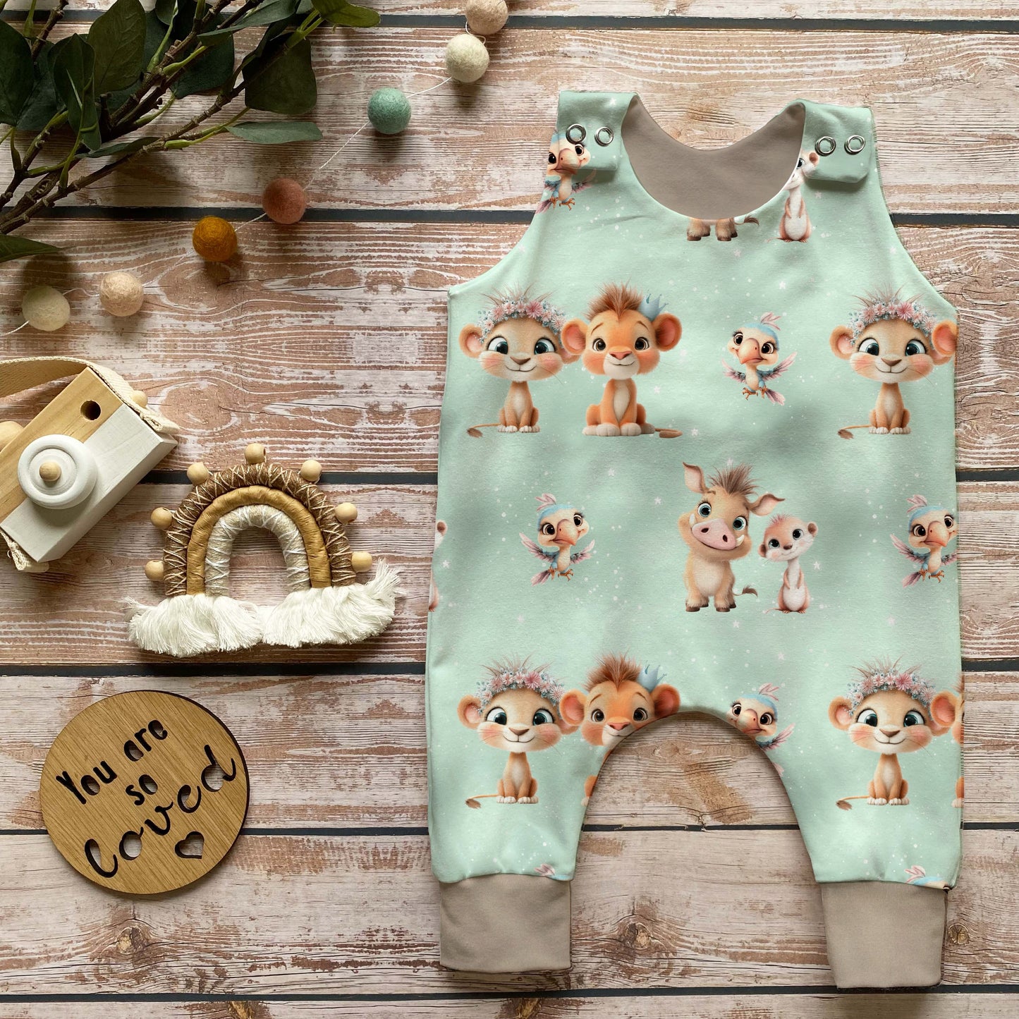 Baby Strampler König der Minis Set | handgenäht | Gr. 56–80
