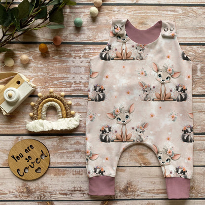 Baby Strampler Waldfreundschaft Set | handgenäht | Gr. 56–80