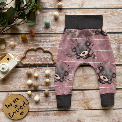 Pumphose Baby "Winterbärchen" handgenäht |  Set personalisiert