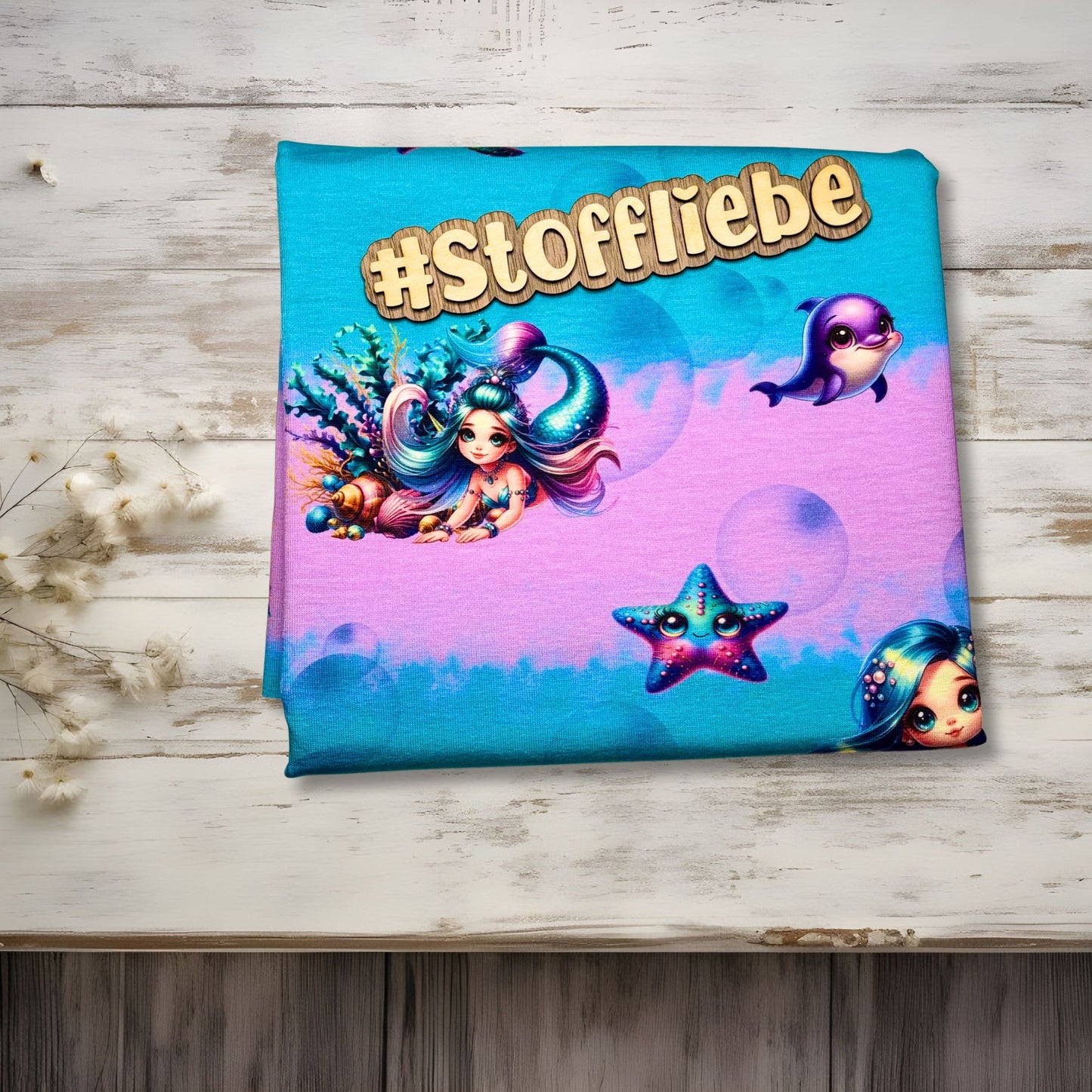 Children's Fabric 0.5m Jersey "Mermaid" by the meter