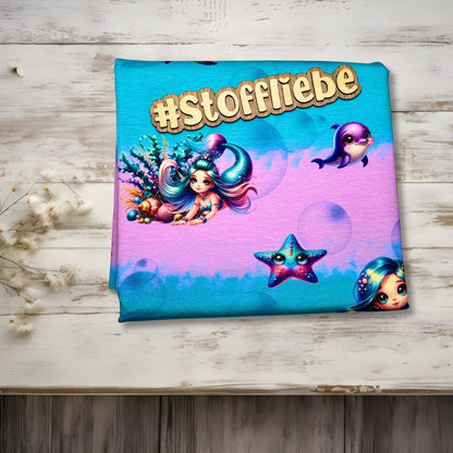 Children's Fabric 0.5m Jersey "Mermaid" by the meter