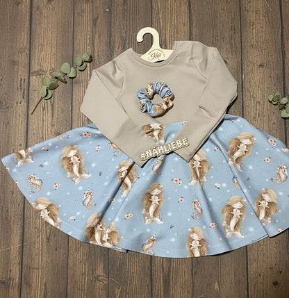 Meerjungfrau Kinderstoff Detailaufnahme – Jersey Meterware Mädchen Motiv
