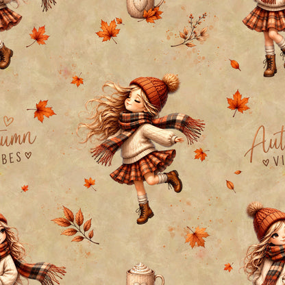 Kinderpullover "Herbst Mädchen" – French Terry