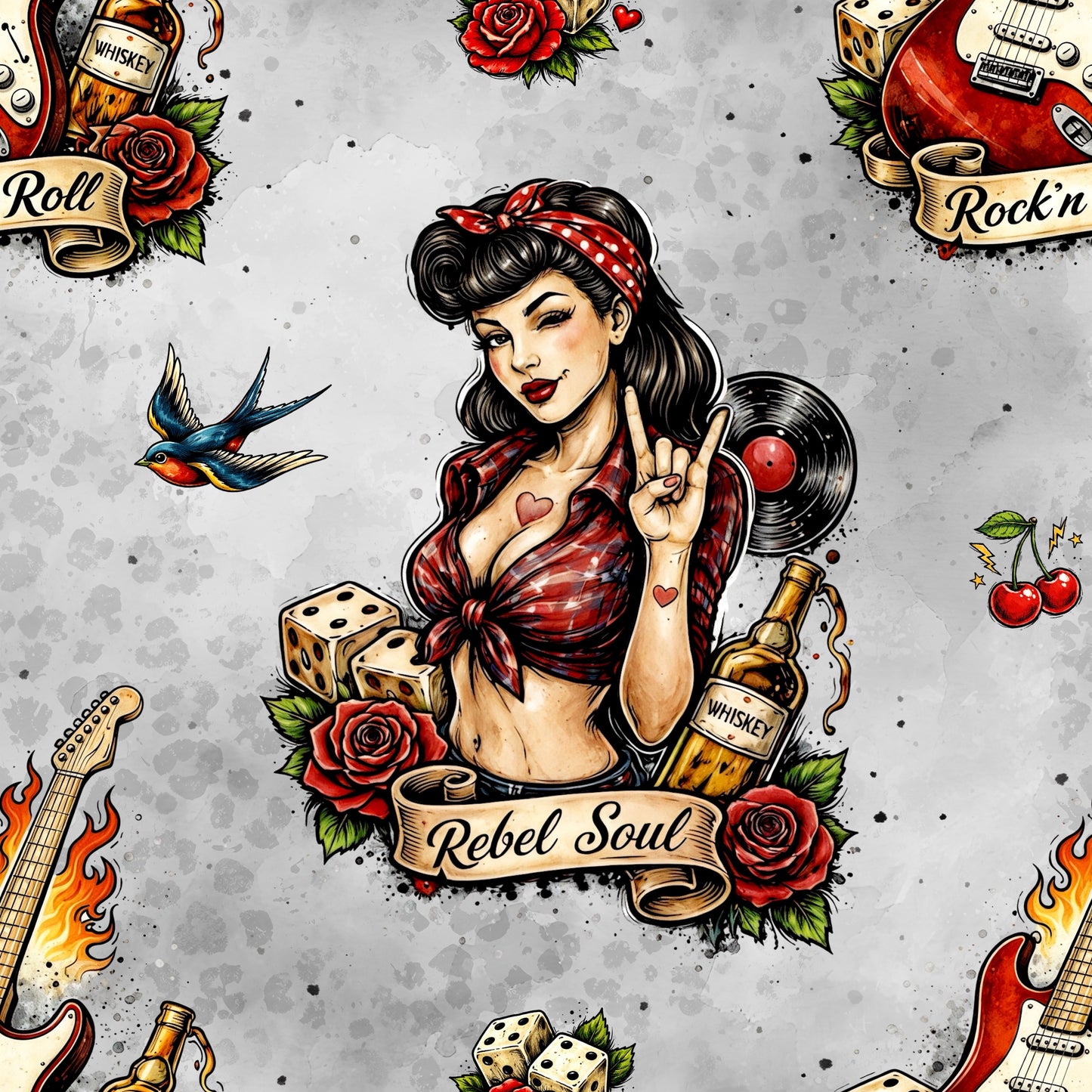 Rockabilly Queen | Pin-Up Girl Stoff Meterware