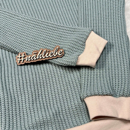 Handmade Pullover Waffelstrick in Mint  Gr. 110 & 122
