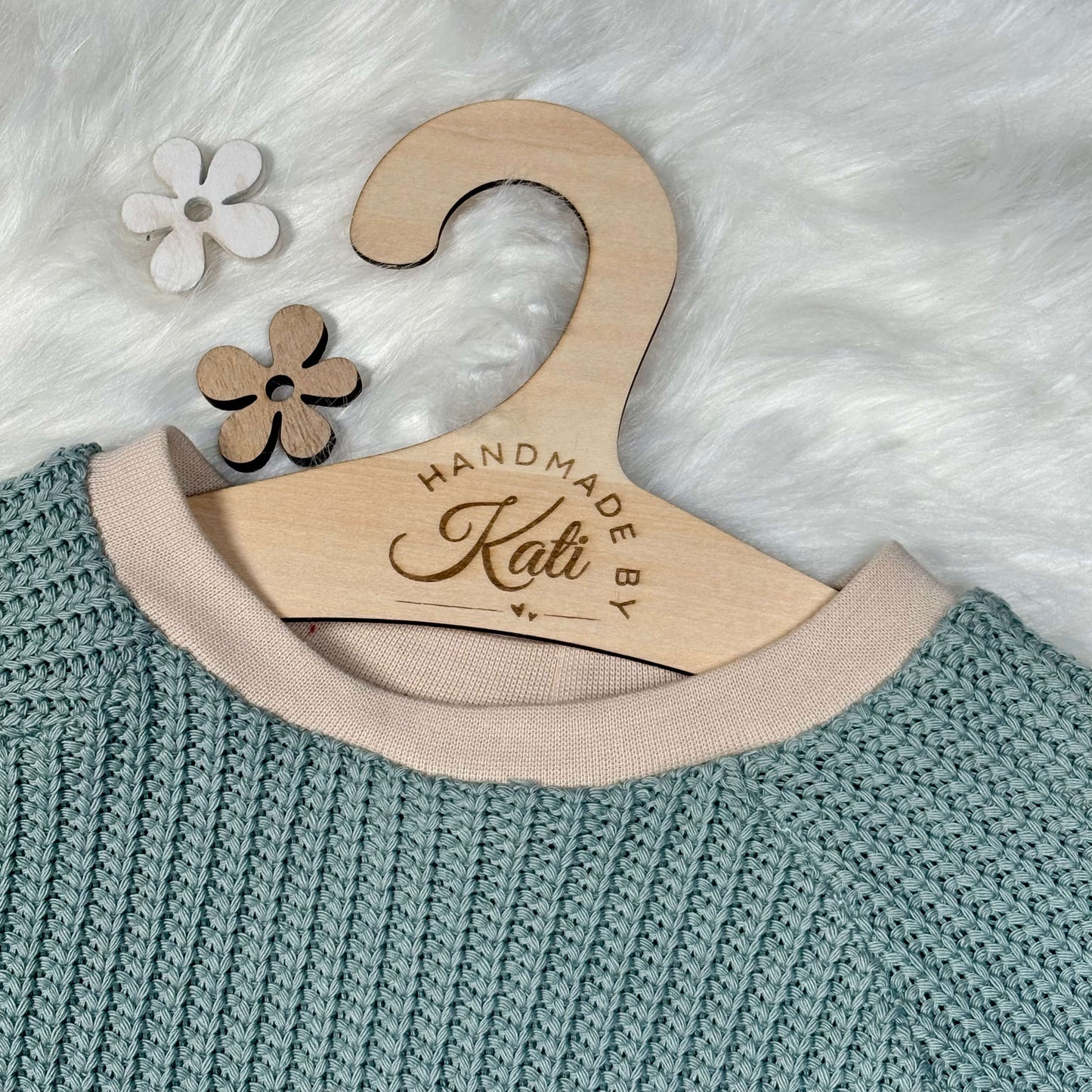Handmade Pullover Waffelstrick in Mint  Gr. 110 & 122