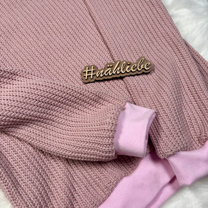 Handmade Pullover Waffelstrick in rosa Gr. 110