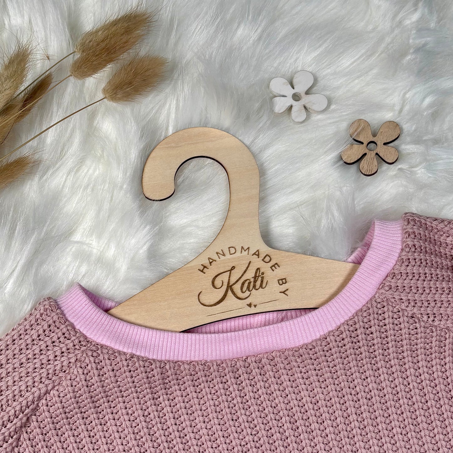Handmade Pullover Waffelstrick in rosa Gr. 110
