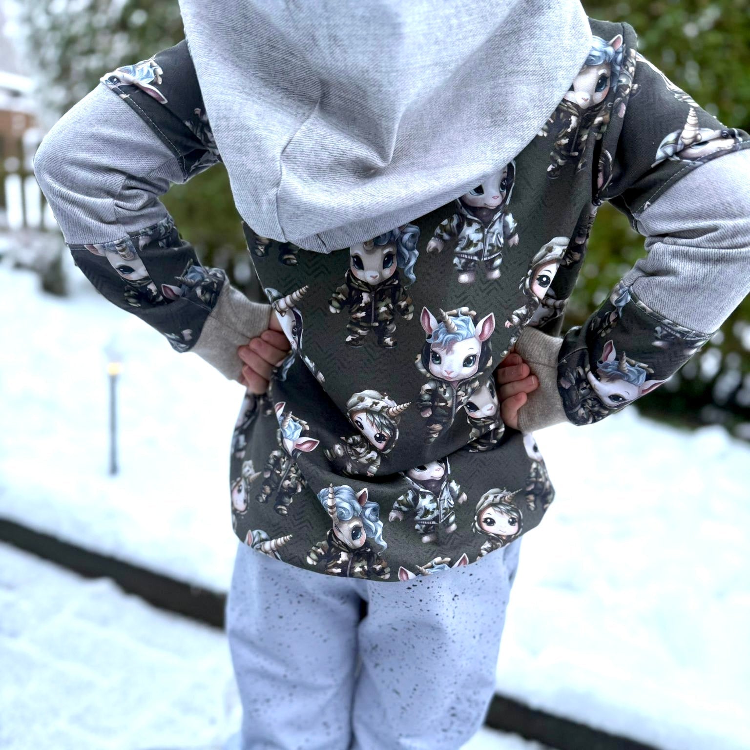 Einhorn Squad Kinderstoff French Terry – Einhorn Motiv Meterware Mädchen