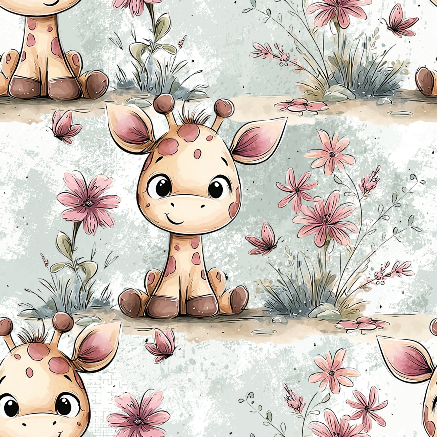 Giraffe Mia | Giraffen Stoff Meterware | Kinderstoff