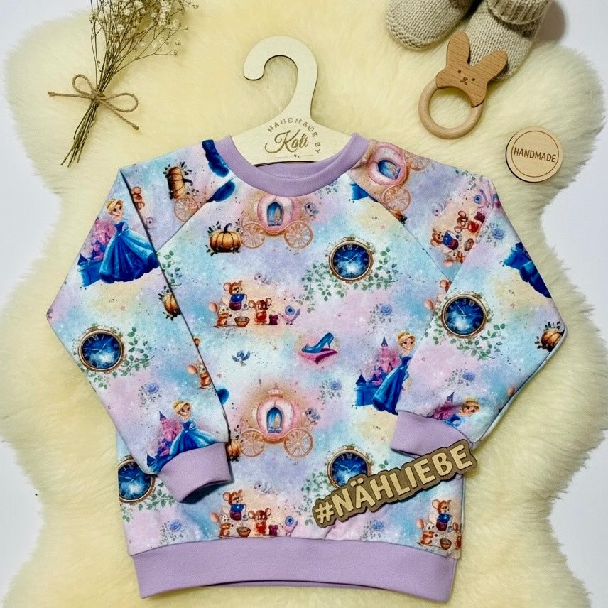 Midnight Princess Stoff Detailaufnahme – Märchen Kinderstoff Jersey Meterware