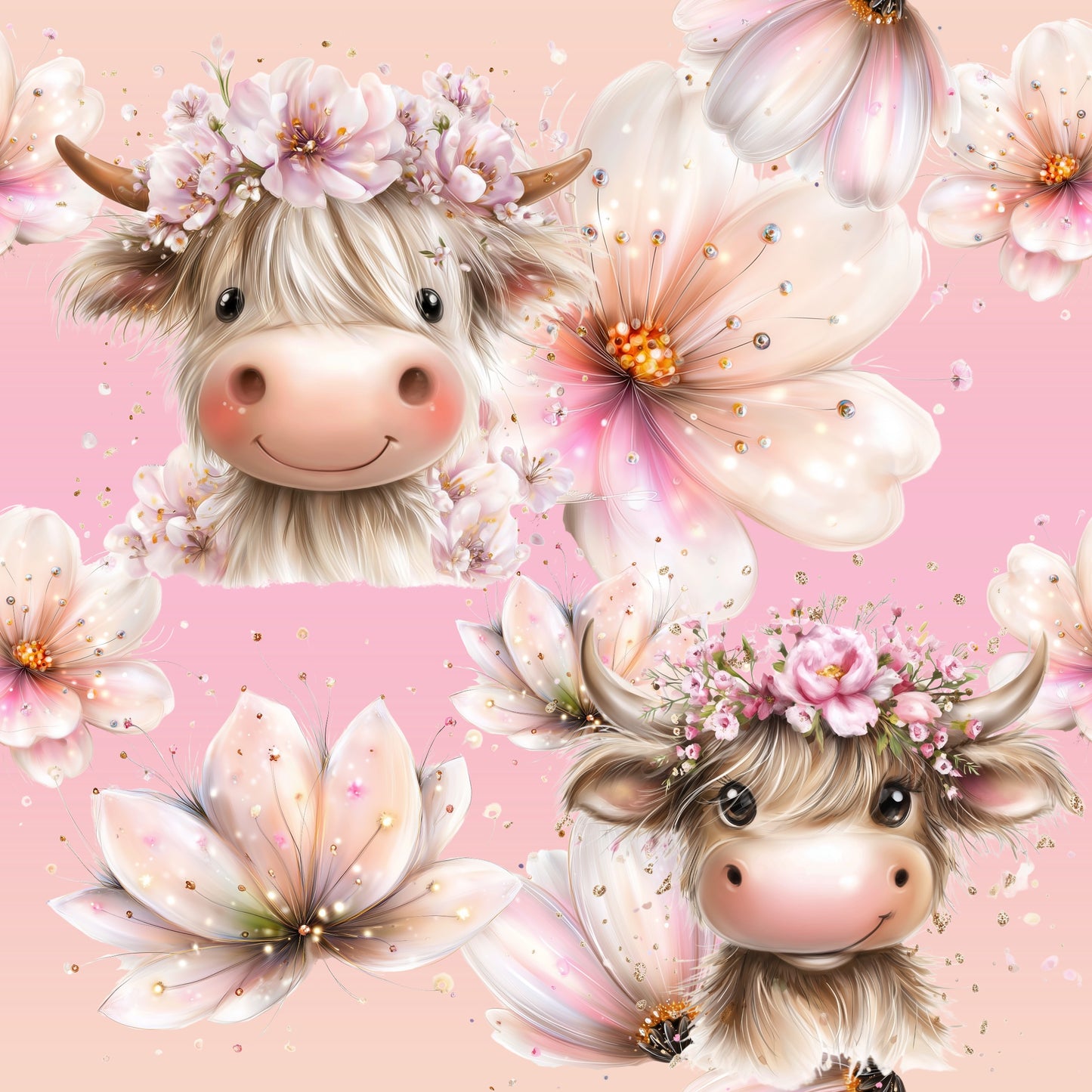 Highland Kuhliebe | Kuh Stoff Meterware | Baby- und Kinderstoff