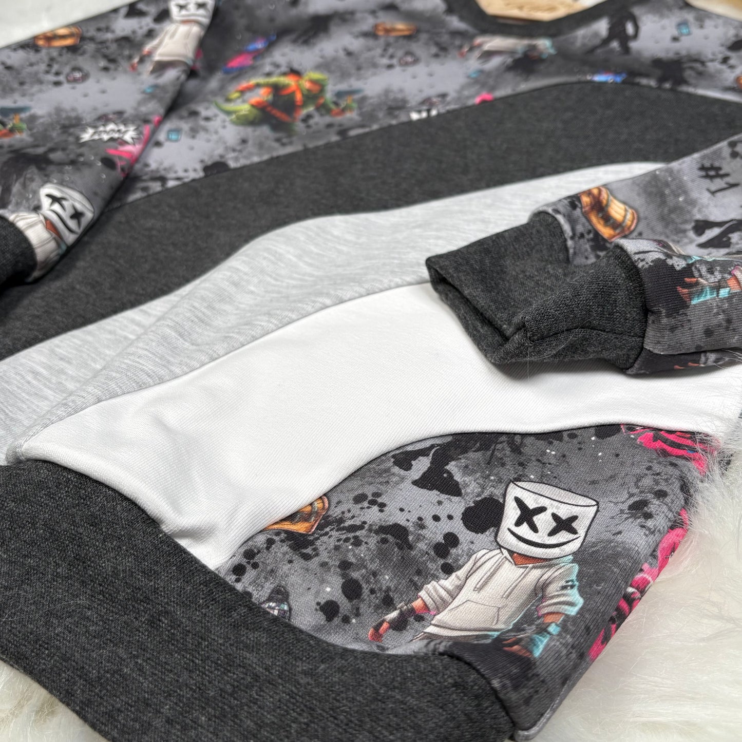 Kinder Sweatshirt „Game 4 Nite“ | Handmade Pullover aus French Terry