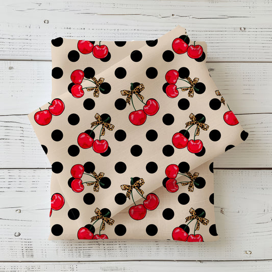 Leo - Kirschen | Kirschen Stoff Meterware | Jersey