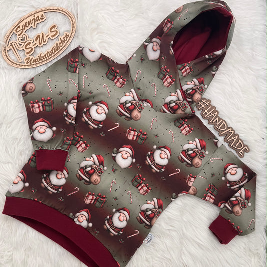 Weihnachtsmann Wichtel – Khaki Dunkelrot | Weihnachtsdesign