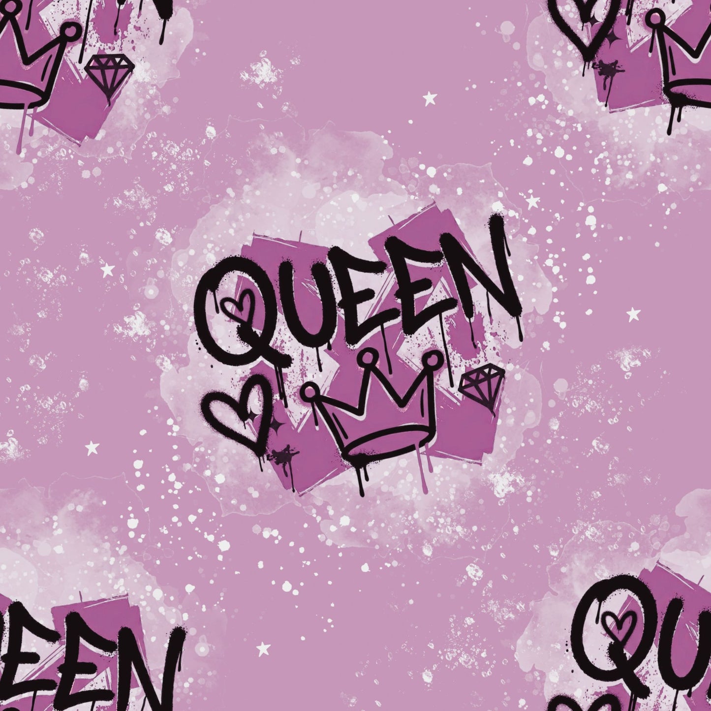 Queen | Graffiti Stoff Meterware | Kinderstoff