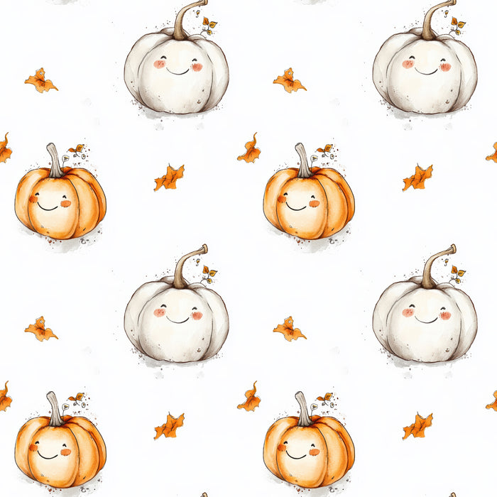 Kürbis Herbst Kinderstoff Meterware – Kürbis Jersey French Terry Handmade by Kati