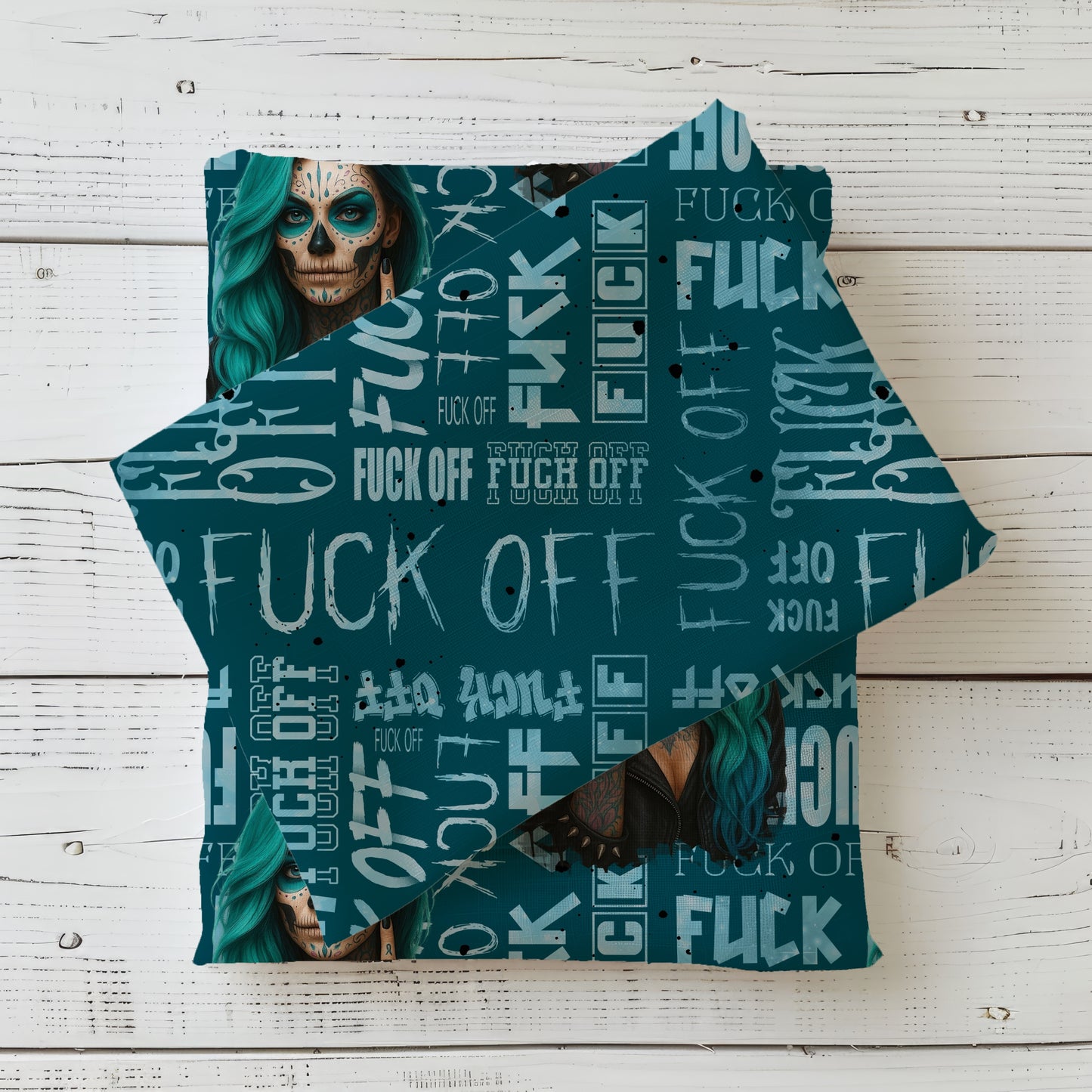F... Off in Petrol | Stateman Stoff Meterware