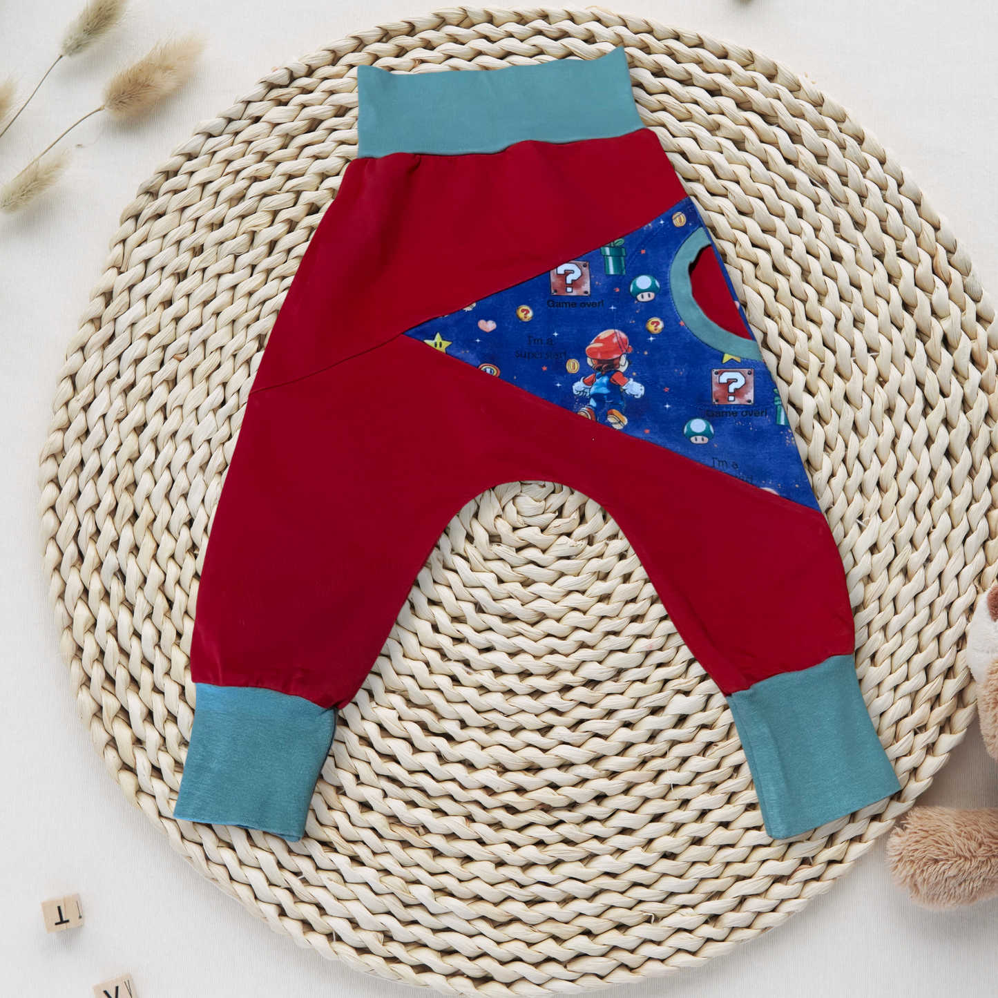 Stoffpaket Super Boy Nähbeispiel Kinderpullover – handgemacht French Terry