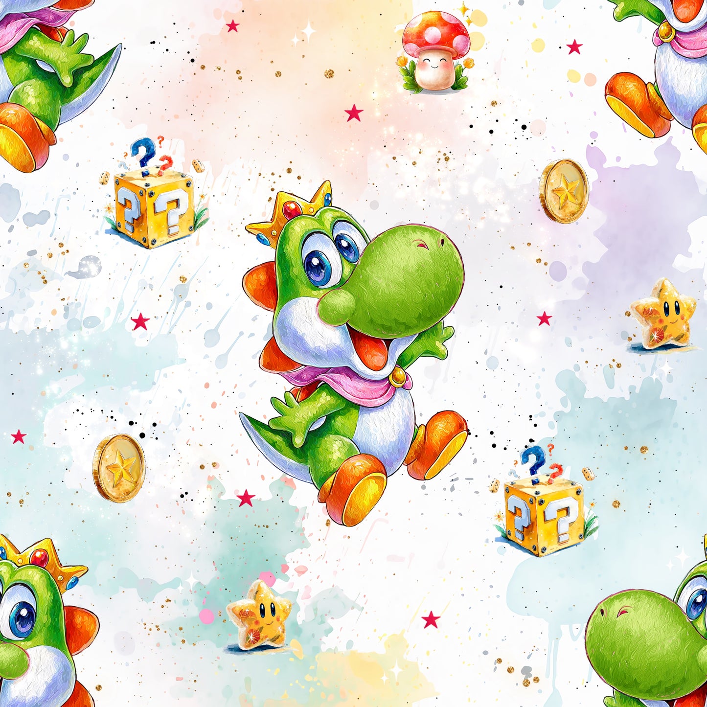Star Quest Dino | Gamer Stoff Meterware | Kinderstoff