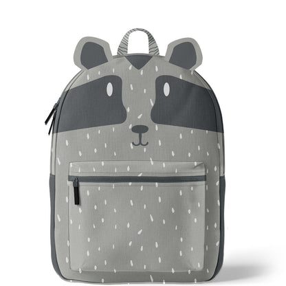 Rucksack Nähpanel für Kinder – Waschbär Motiv Panel für DIY Kinderrucksack