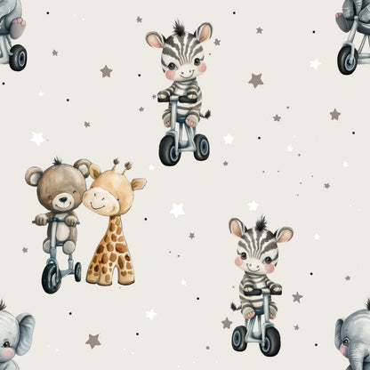 Kleine Abenteurer Safari Kinderstoff Meterware – Jersey French Terry Handmade by Kati