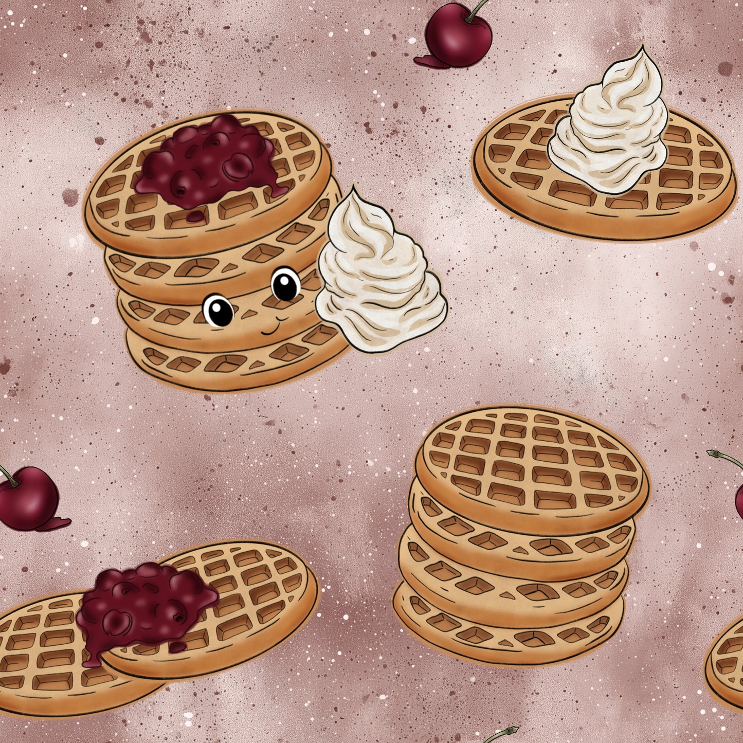Waffelzeit | Winter Stoff Meterware | Kinderstoff